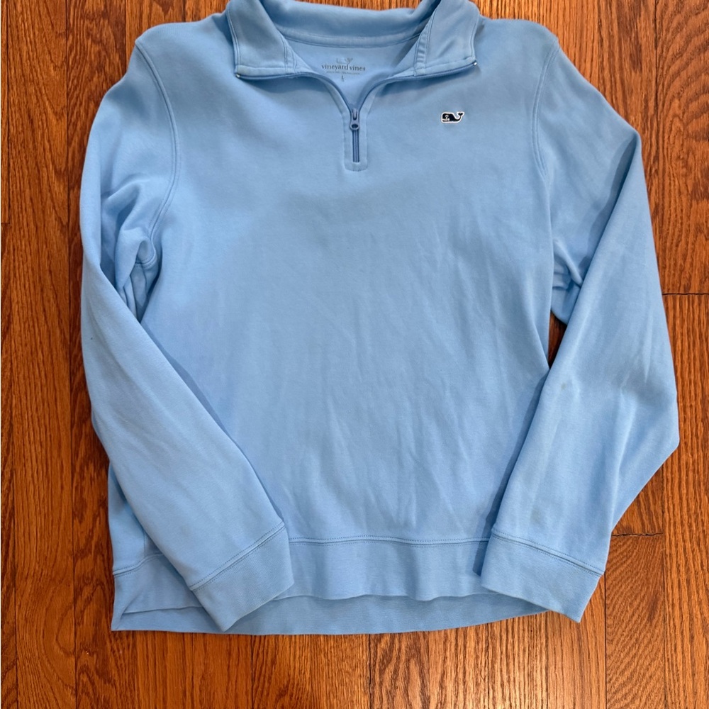 Vineyard Vines, Boys Youth Large Blue Quarter zip.